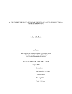 as the world turns out: economic growth and voter turnout from a
