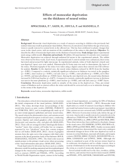 Effects of monocular deprivation on the thickness of neural retina