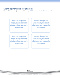 Learning Portfolio for Share It