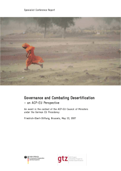 Governance and Combating Desertification