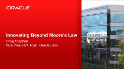 Innovating Beyong Moore`s Law