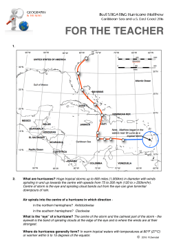 Hurricane Matthew Investigation Answer Key