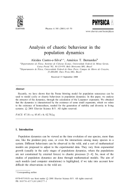 Analysis of chaotic behaviour in the population dynamics
