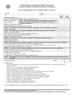 Apneic patient - The Pennington First Aid Squad