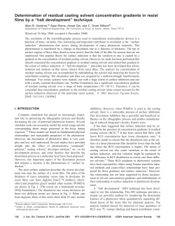 Determination of residual casting solvent concentration gradients in