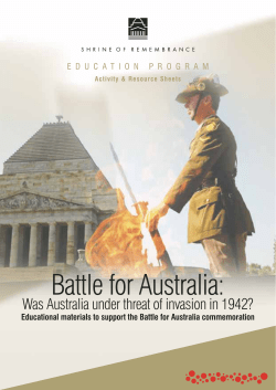 Battle for Australia - Shrine of Remembrance