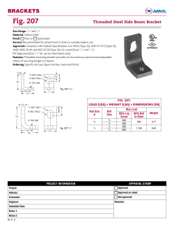 Submittal Sheet