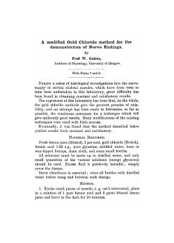 A modified Gold Chloride method for the demonstration of Nerve