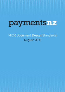5.0 MICR code line and encoding