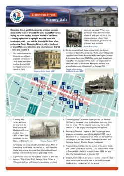 Clarendon Street History Walk - Port Phillip Heritage website