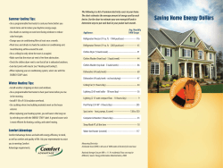 Saving Home Energy Dollars