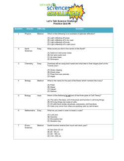 Let`s Talk Science Challenge Practice Quiz #6