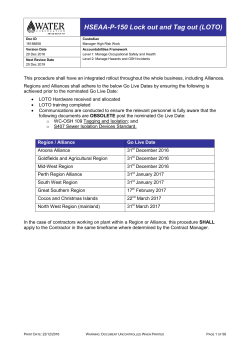 HSEAA-P-150 Lock out and Tag out