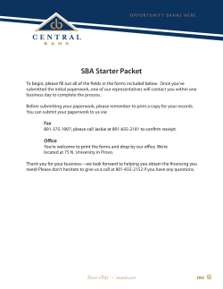 SBA Starter Packet