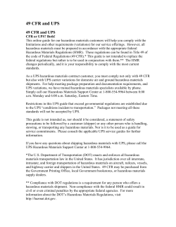 49 CFR and UPS