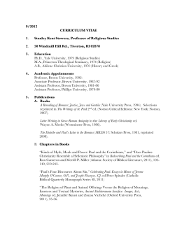 Curriculum Vitae - Researchers @ Brown