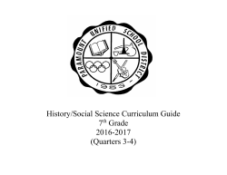 Social Studies Gr 7 Curriculum Guide Semester 2 2016-17