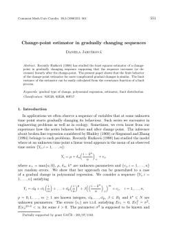 Change-point estimator in gradually changing sequences