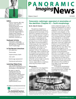 Panoramic radiologic appraisal of anomalies of the