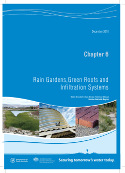 Rain gardens, green roofs and infiltration systems