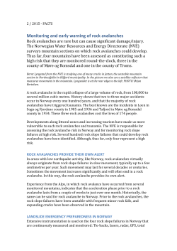 Monitoring and early warning of rock avalanches