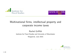 Multinational firms, intellectual property and corporate income taxes
