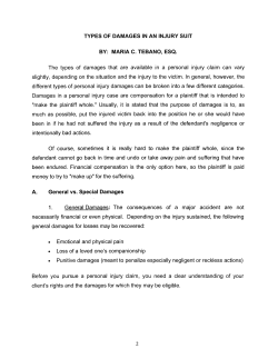 Of course, sometimes it is really hard to make the plaintiff
