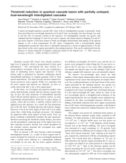 Threshold reduction in quantum cascade lasers