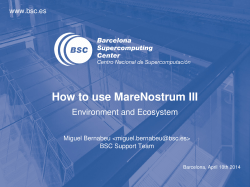 How to use MareNostrum III
