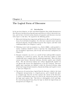 The Logical Form of Discourse