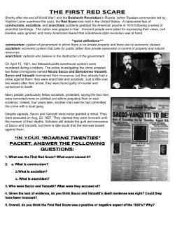 THE FIRST RED SCARE