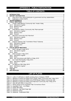 Appendix B - Description of the Public Participation Process