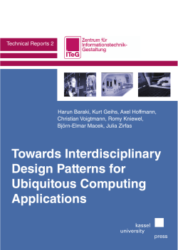 Towards Interdisciplinary Design Patterns for Ubiquitous Computing