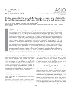 Optical backscattering by particles in Arctic seawater and