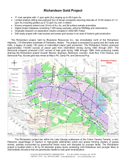 Richardson Gold Project - Avalon Development Corporation