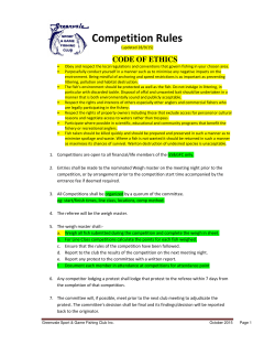 Competition Rules - Greenvale Sport and Game Fishing Club