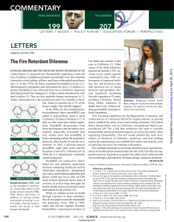 Blum, A. (2007). The fire retardant dilemma. Science (New York, N.Y.)