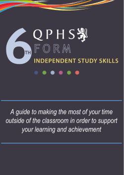 Independent Study - Queen`s Park High School