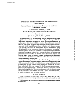 STUDIES ON THE MECHANISM OF THE SHWARTZMAN