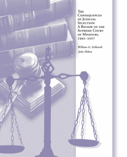 The Consequences of Judicial Selection: A Review of the Supreme