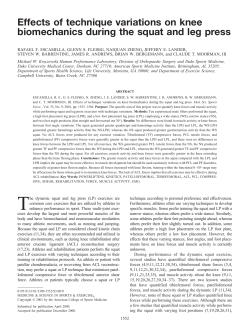 Effects of technique variations on knee