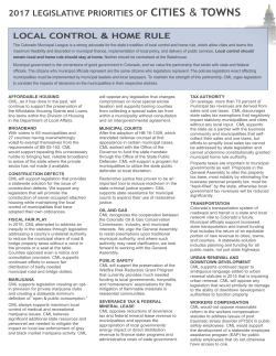 2017 legislative priorities