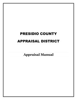 2014 Appraisal Manual - Presidio County Appraisal District