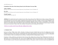 Calculation of the Size of the Iceberg Struck by the Oil tanker