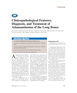 Clinicopathological Features, Diagnosis, and Treatment of