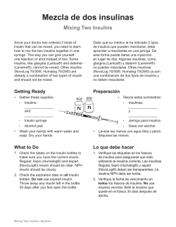 Mixing Two Insulins - Spanish - Health Information Translations