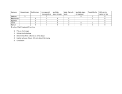 Cultures Monotheism Polytheism Immanent / Transcendent Multiple