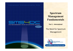 Spectrum Management Fundamentals