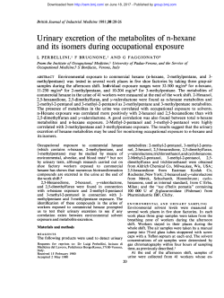 and its isomers during occupational exposure