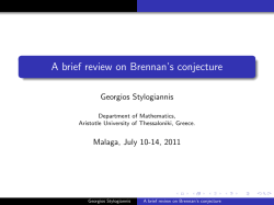 A brief review on Brennan`s conjecture